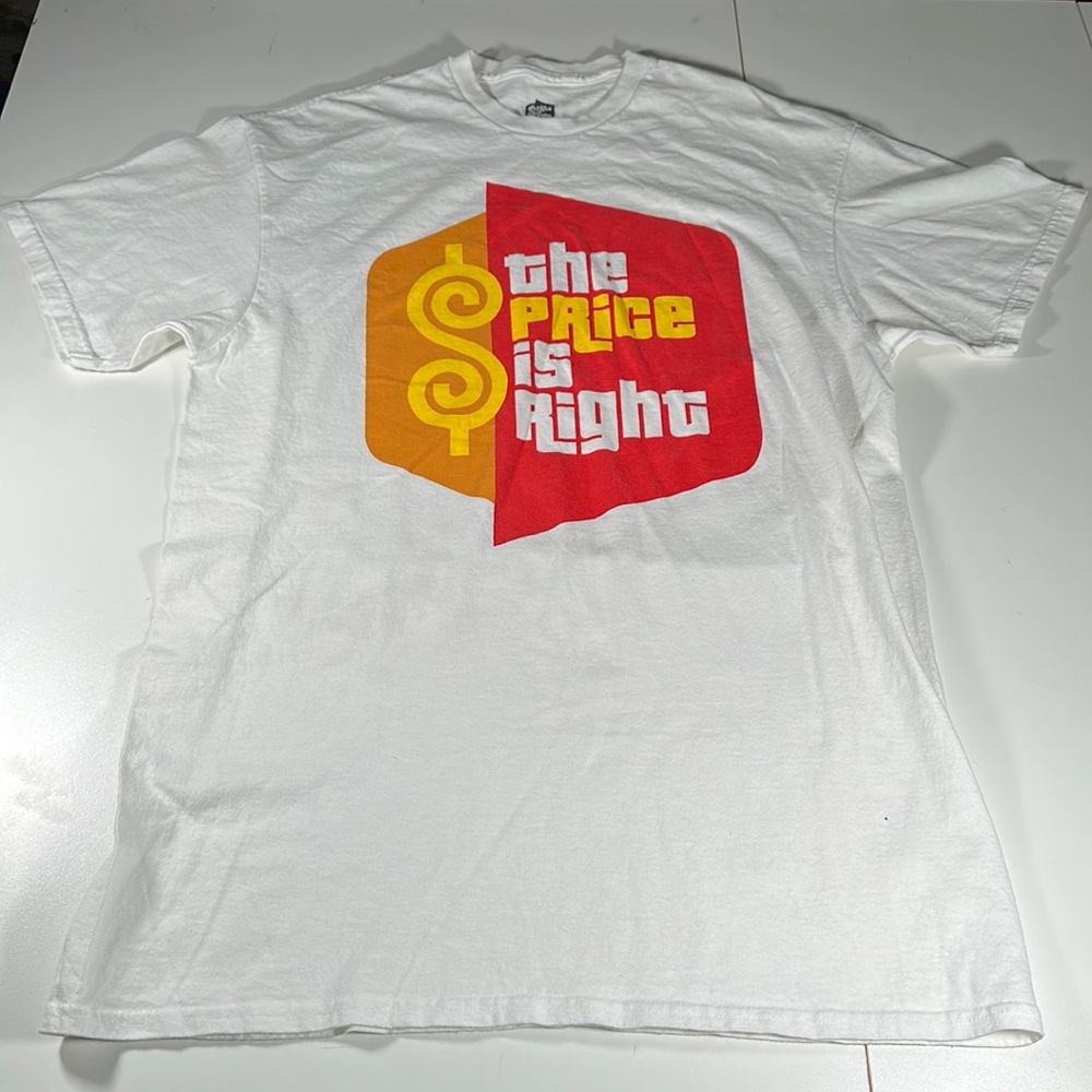 Men’s The Price is Right Short Sleeve White Graphic Tee sz L